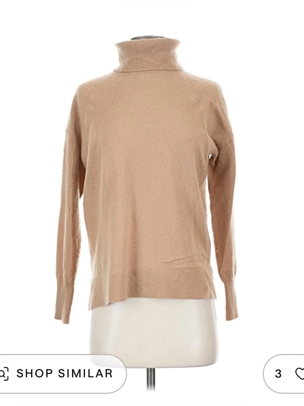 Halogen Beige Turtleneck Sweater